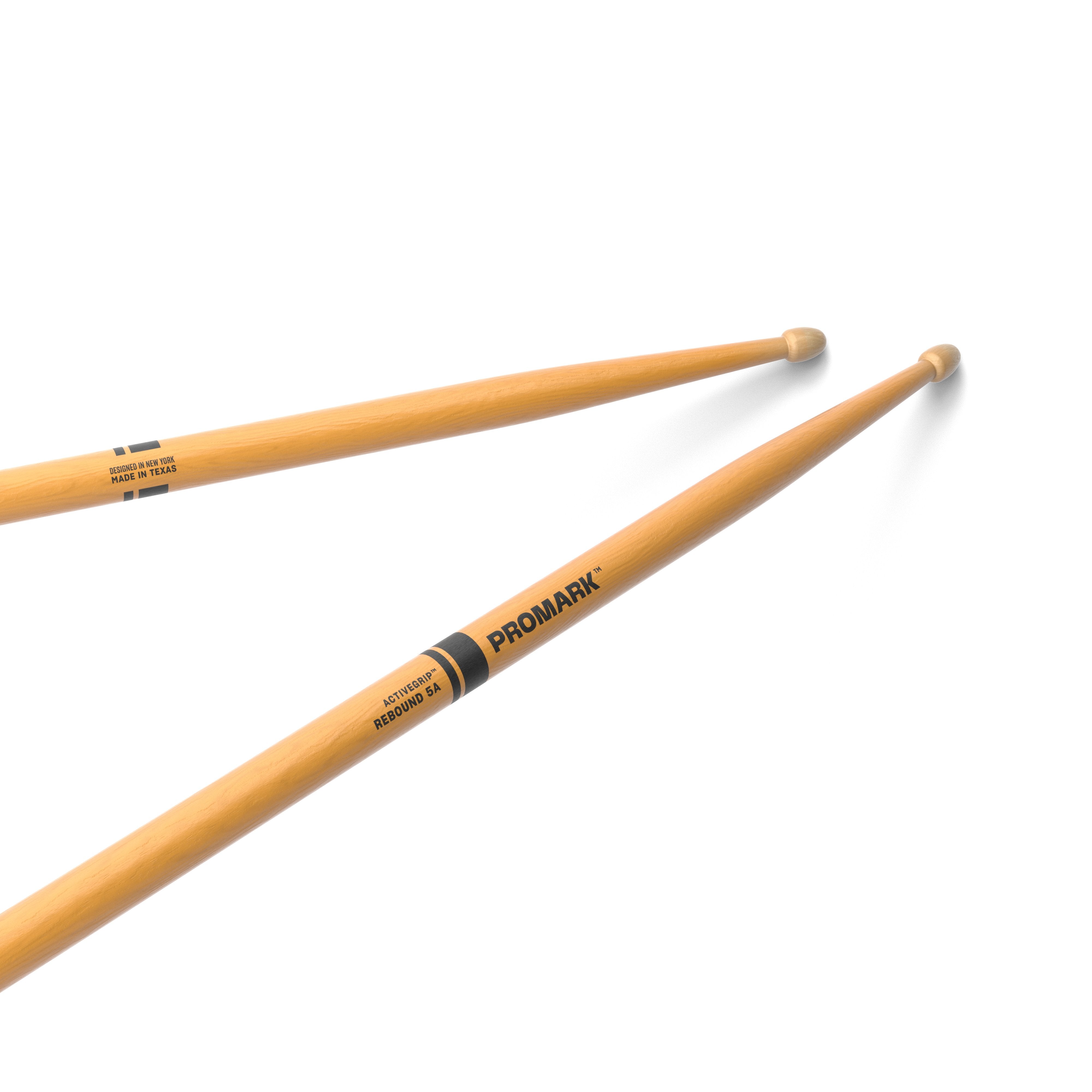Promark Rebound R5AAGC 5A ActiveGrip Drumsticks - Clear - Image 1