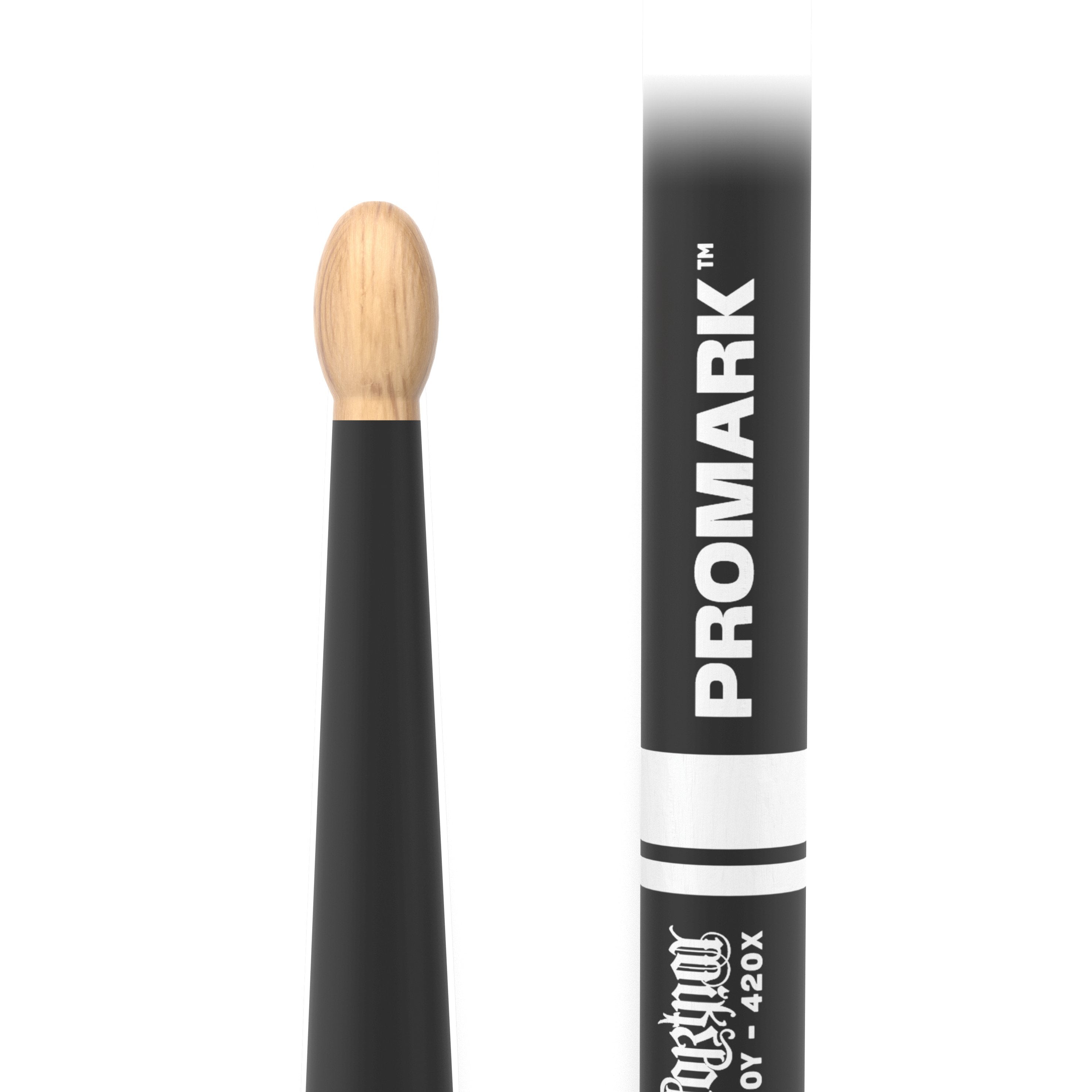 Promark TXMP420XW Mike Portnoy ActiveGrip Hickory Drum Stick - Wood Tip - Image 2