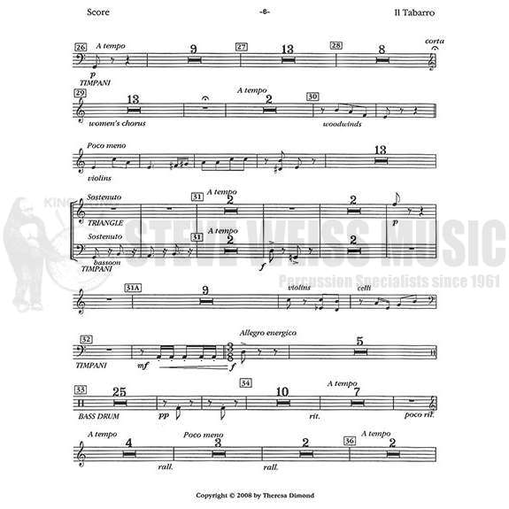 Puccini-Il Tabarro (perc. and timp. score ONLY)
