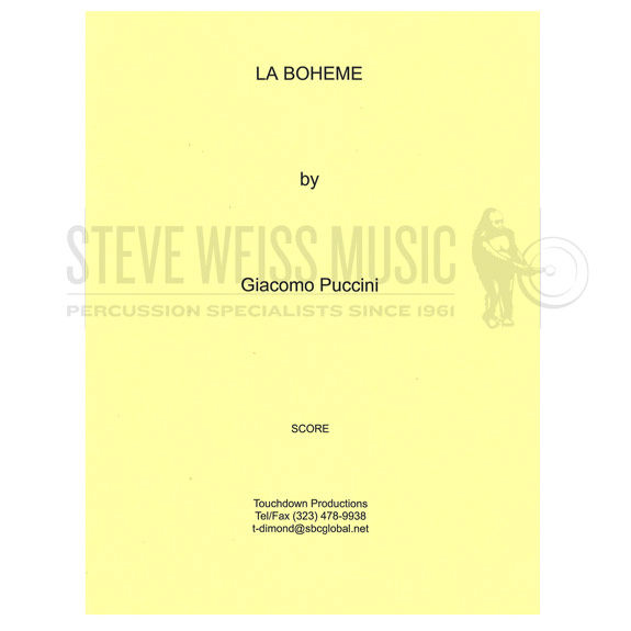 Puccini-La Boheme (Perc./Timp. parts ed. by T. Dimond)