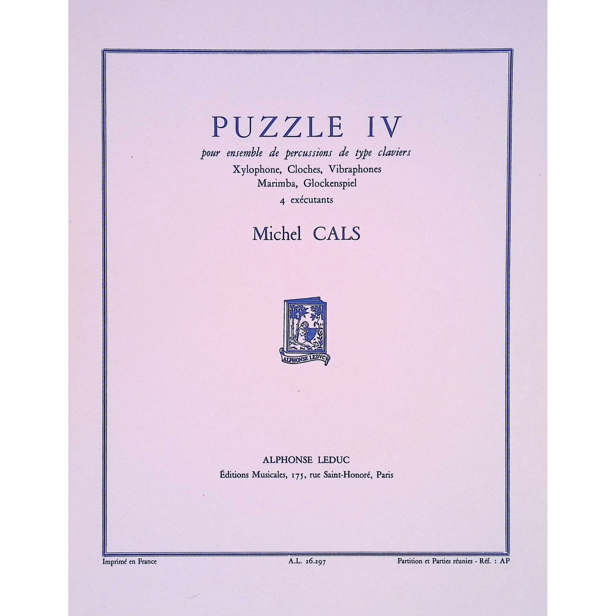 Puzzle IV by Michel Cals