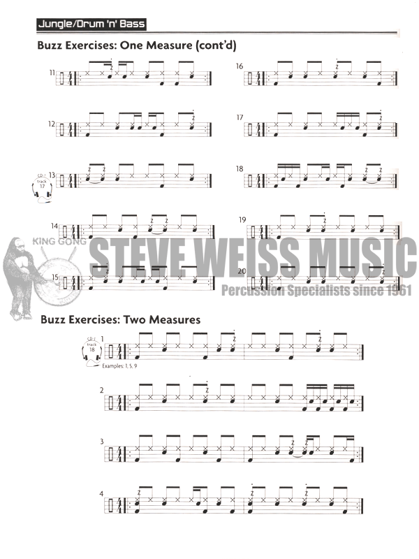 Rabb-Jungle/Drum 'n' Bass for the Acoustic Drum Set (w/CD)