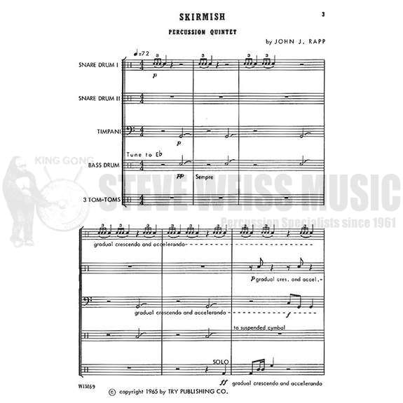Steve Rapp Music Rapp-Skirmish(SP)-P/T-PN | Steve Weiss Music