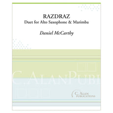 Razdraz Duet for Alto Sax and Marimba by Daniel McCarthy Cover
