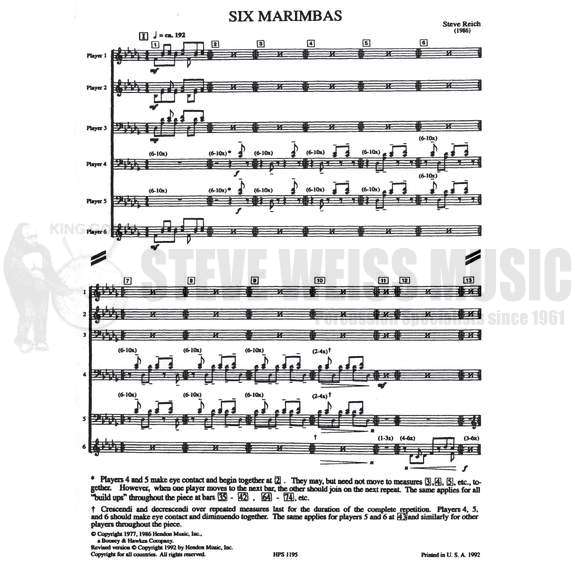 Reich-Six Marimbas (StS)-6M