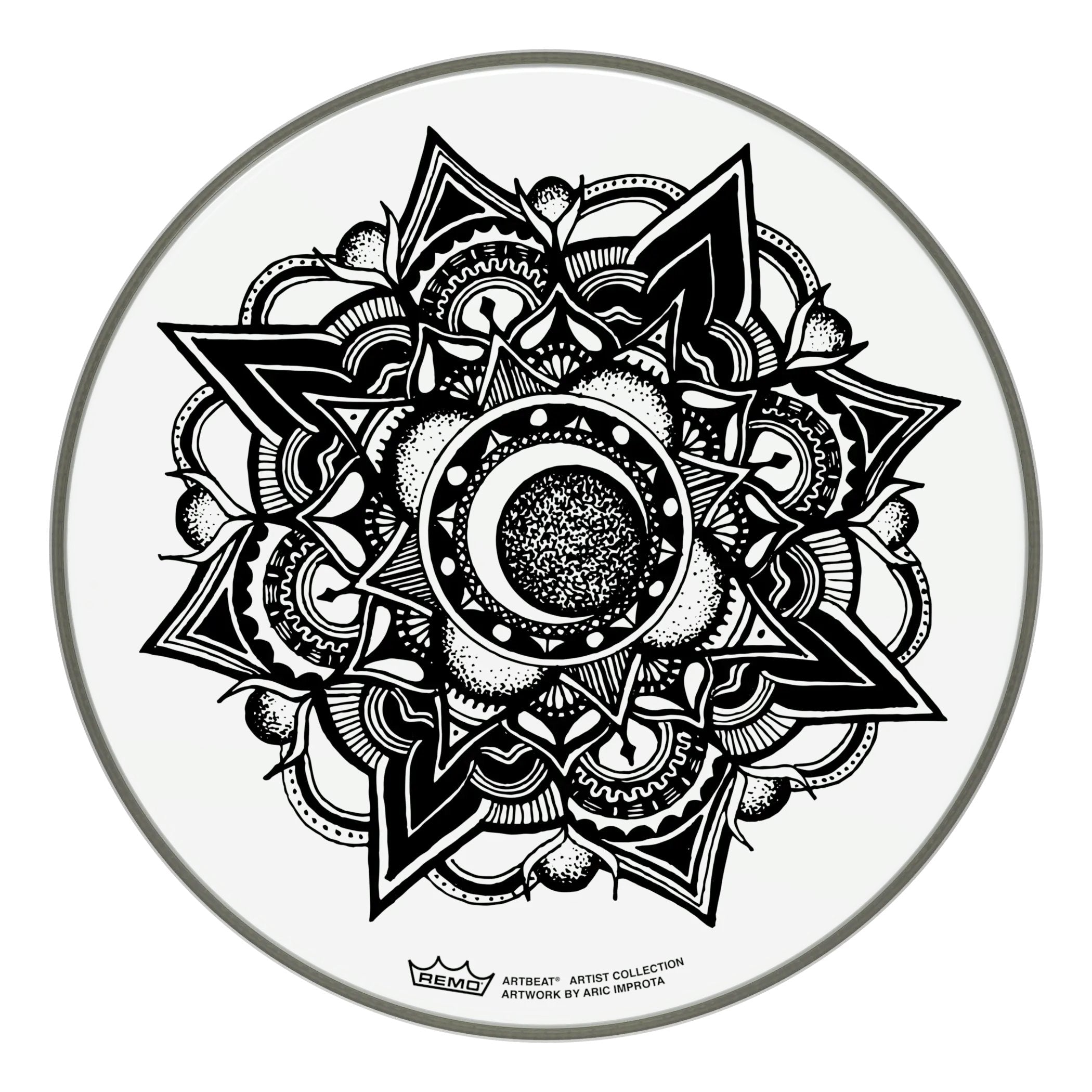 Remo 14" Artbeat Artist Collection Drum Head - Aric Improta Nocturnal Bloom