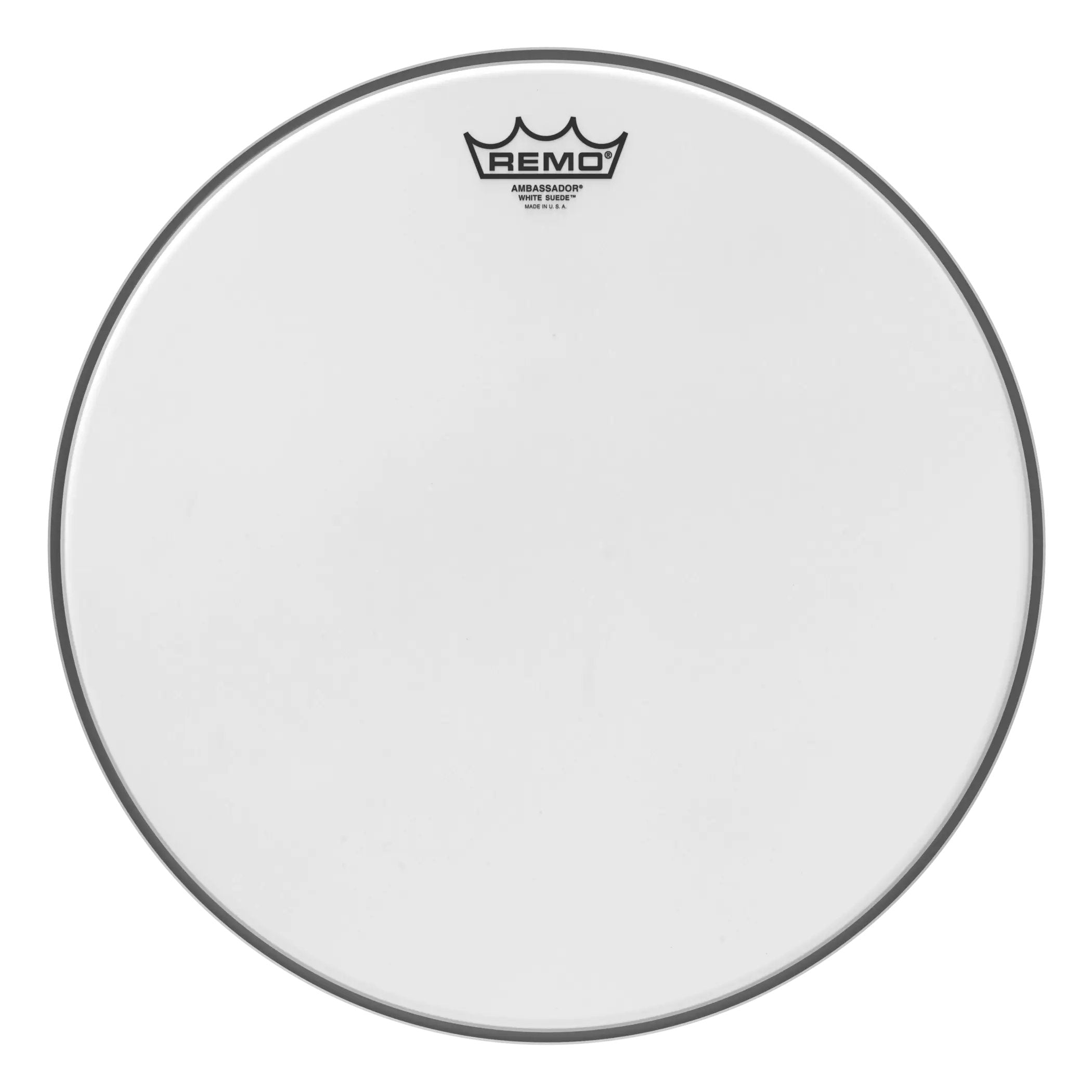 Remo Ambassador White Suede Drumhead  - 15"