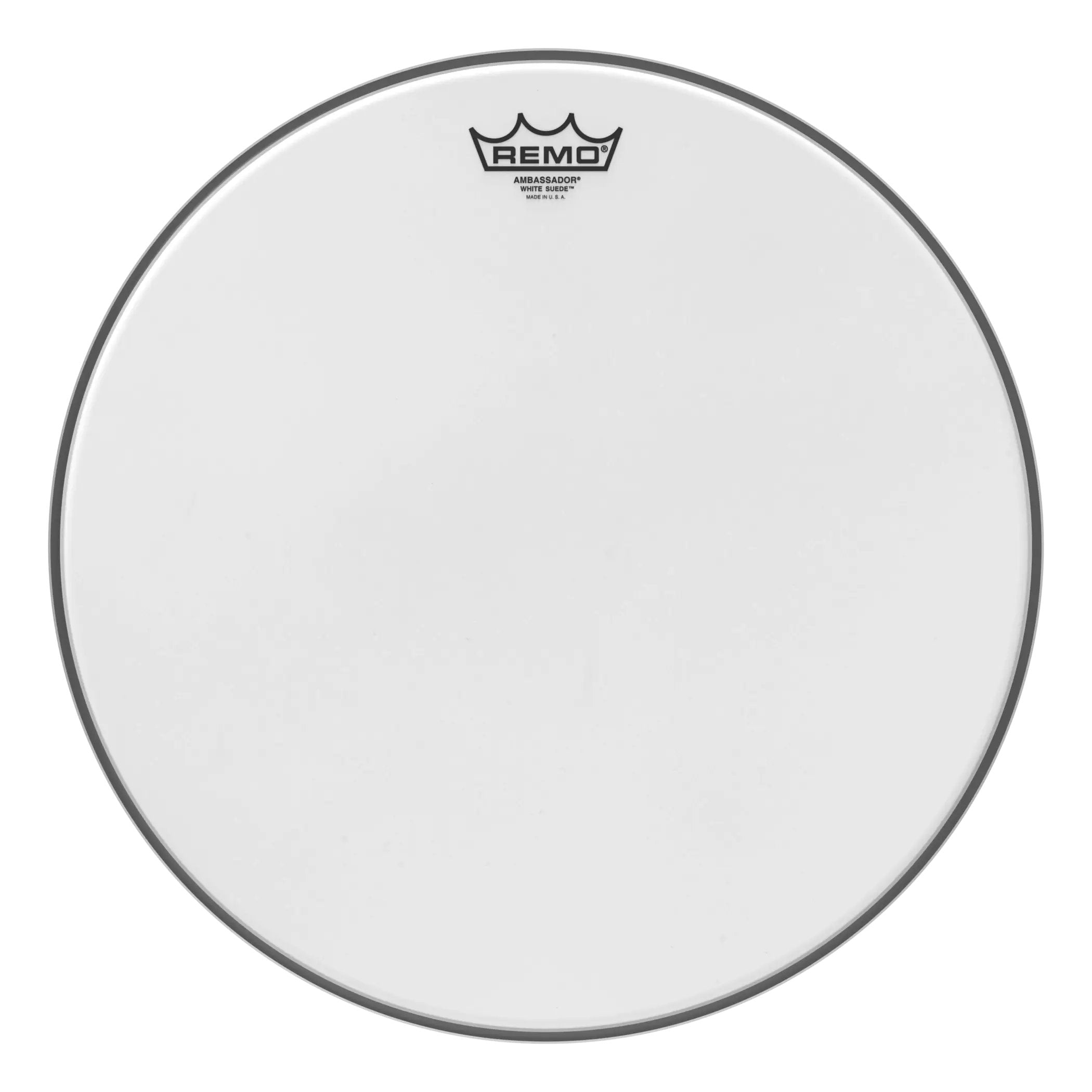 Remo Ambassador White Suede Drumhead  - 16"
