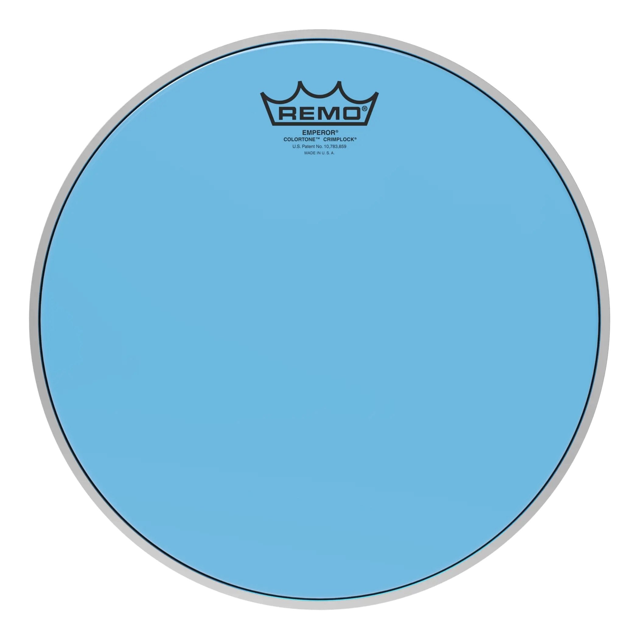 Remo Emperor Colortone Blue Crimplock Marching Tenor Drumhead - 12"