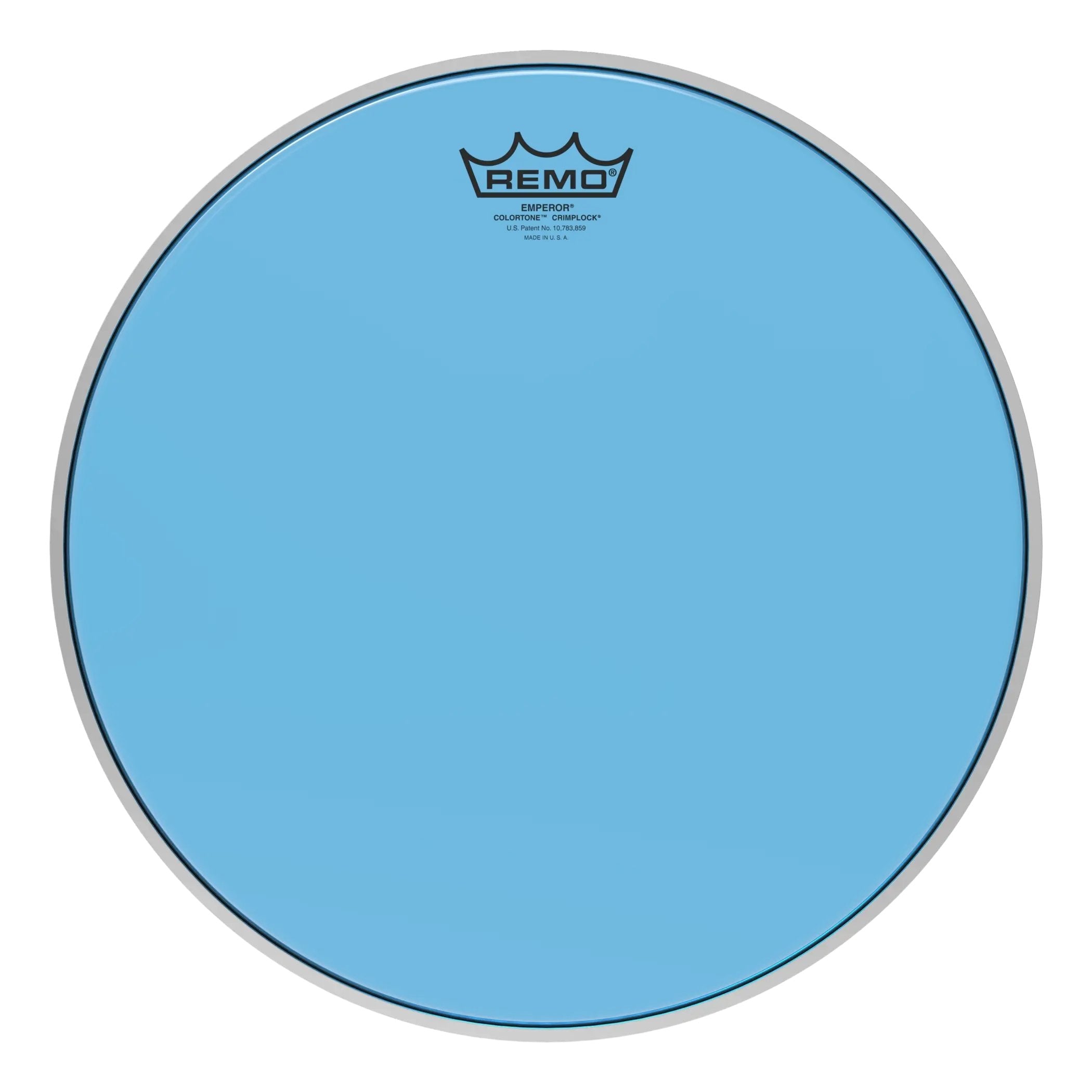 Remo Emperor Colortone Blue Crimplock Marching Tenor Drumhead - 14"
