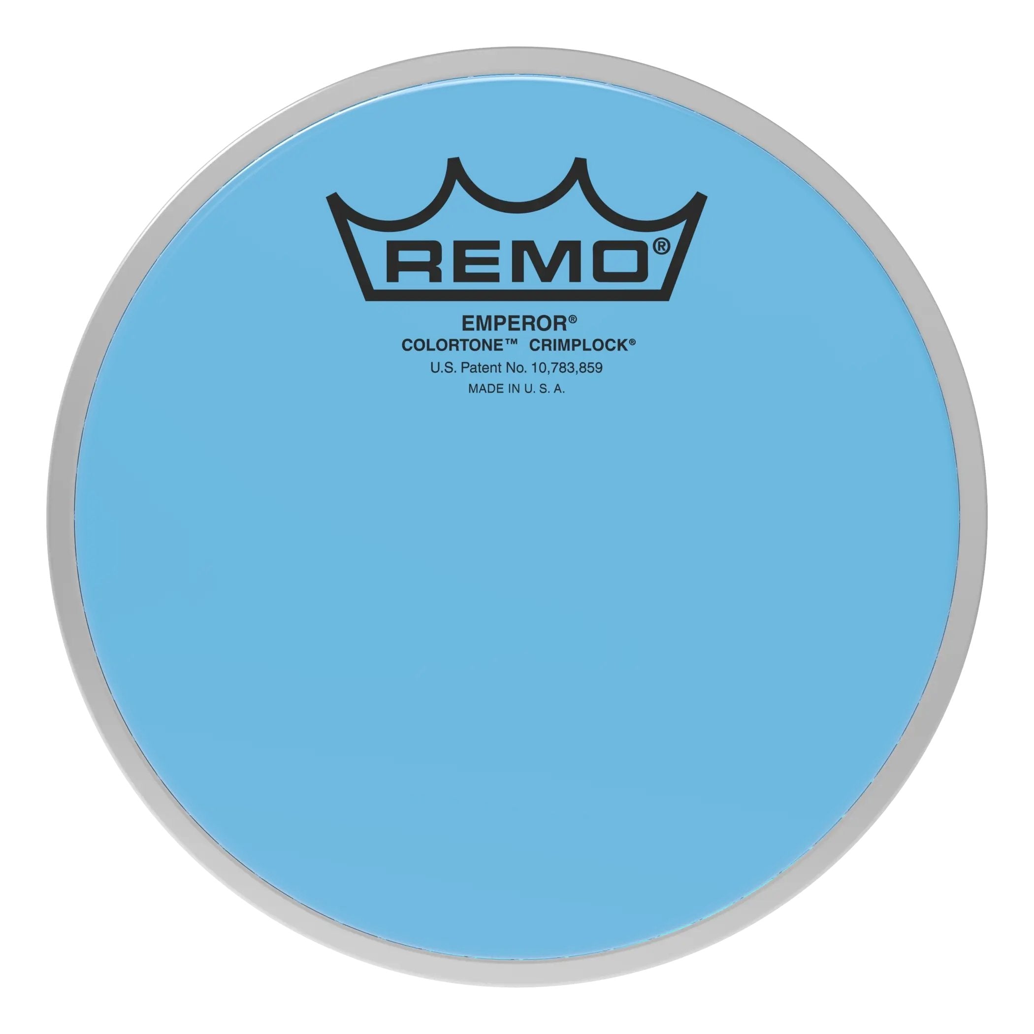 Remo Emperor Colortone Blue Crimplock Marching Tenor Drumhead - 6"