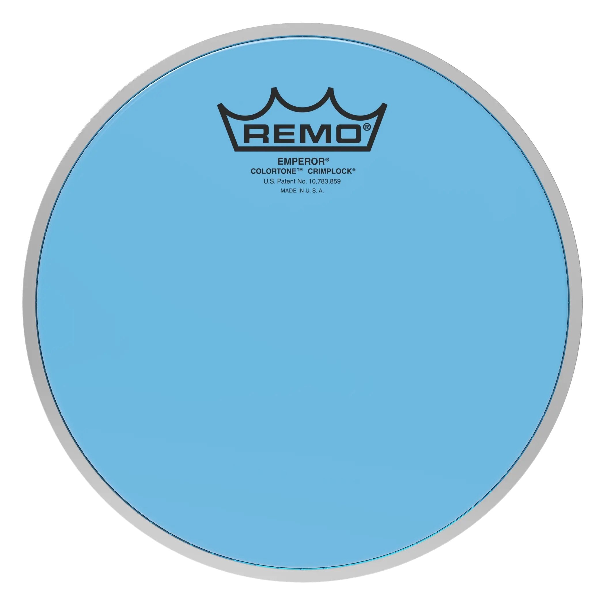 Remo Emperor Colortone Blue Crimplock Marching Tenor Drumhead - 8"
