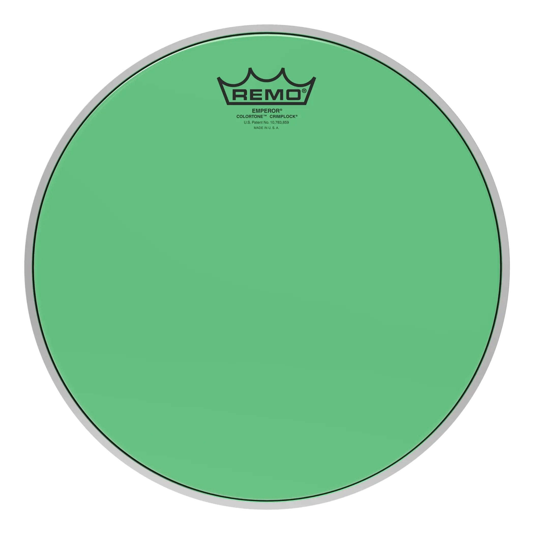 Remo Emperor Colortone Green Crimplock Marching Tenor Drumhead - 12"