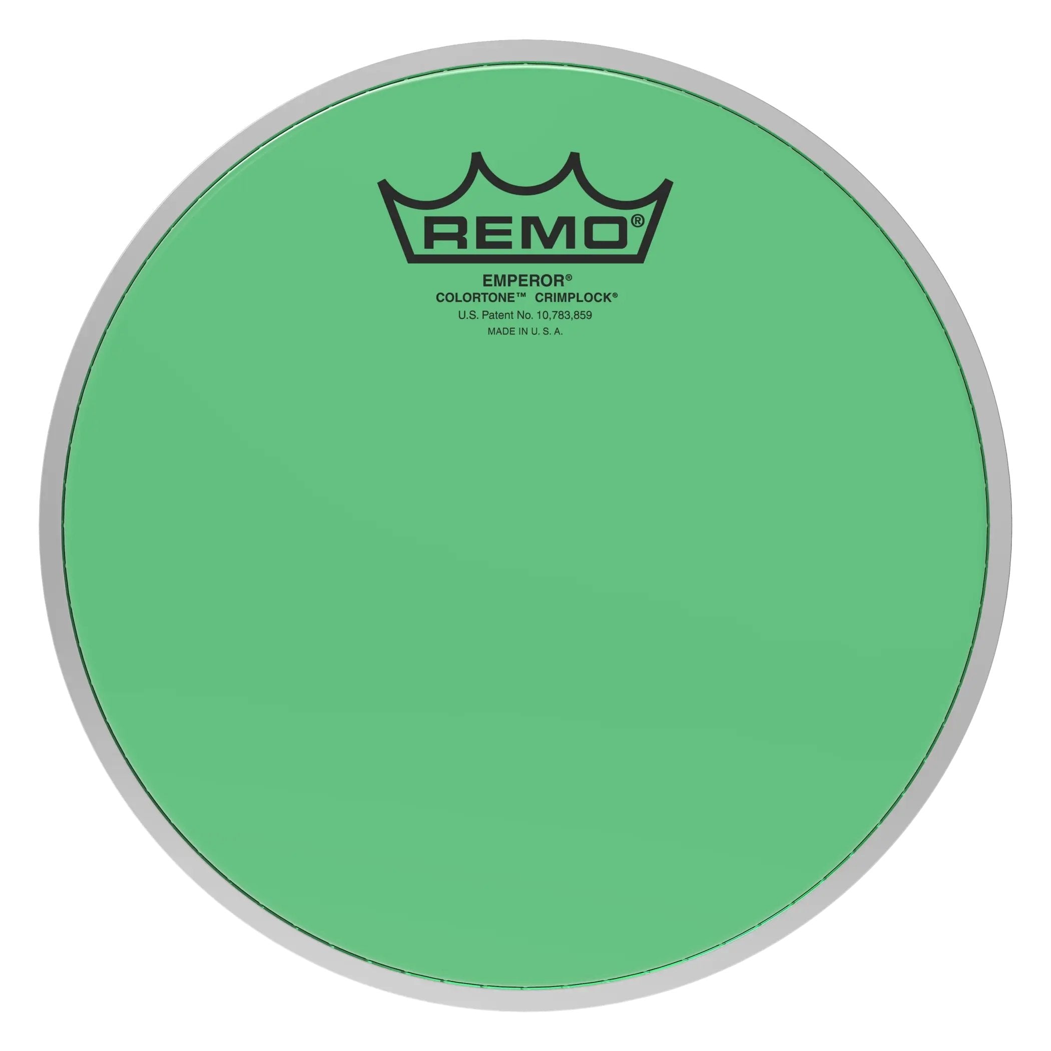 Remo Emperor Colortone Green Crimplock Marching Tenor Drumhead - 8"