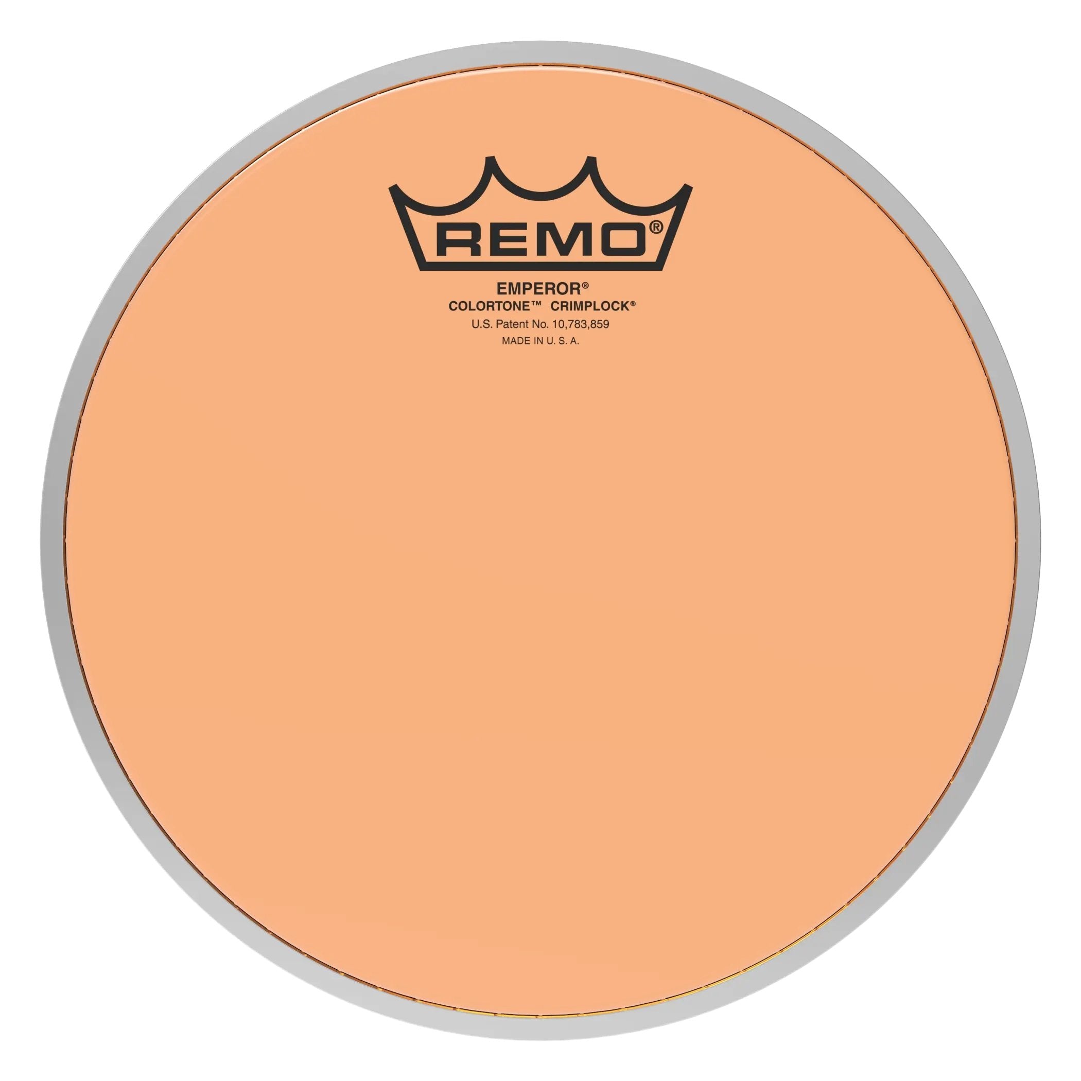 Remo Emperor Colortone Orange Crimplock Marching Tenor Drumhead - 8"