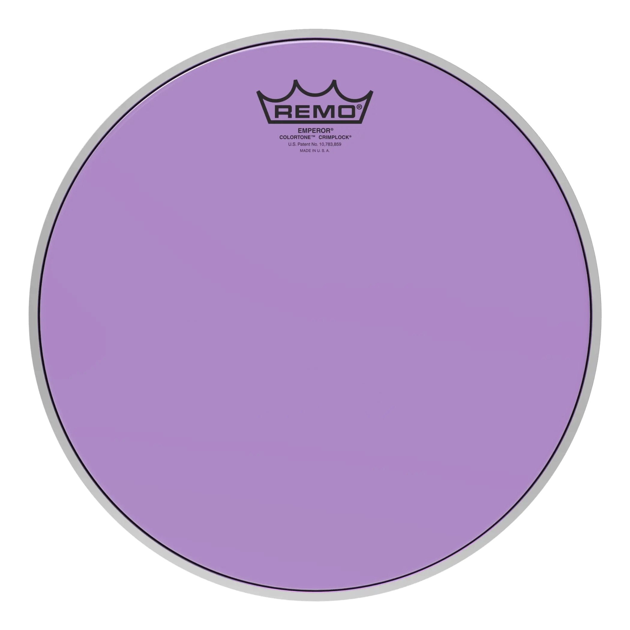Remo Emperor Colortone Purple Crimplock Marching Tenor Drumhead - 12"