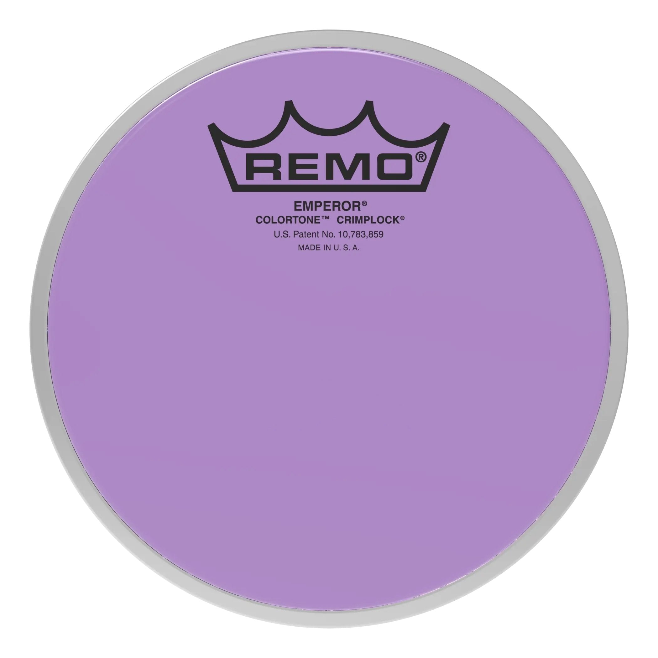 Remo Emperor Colortone Purple Crimplock Marching Tenor Drumhead - 6"