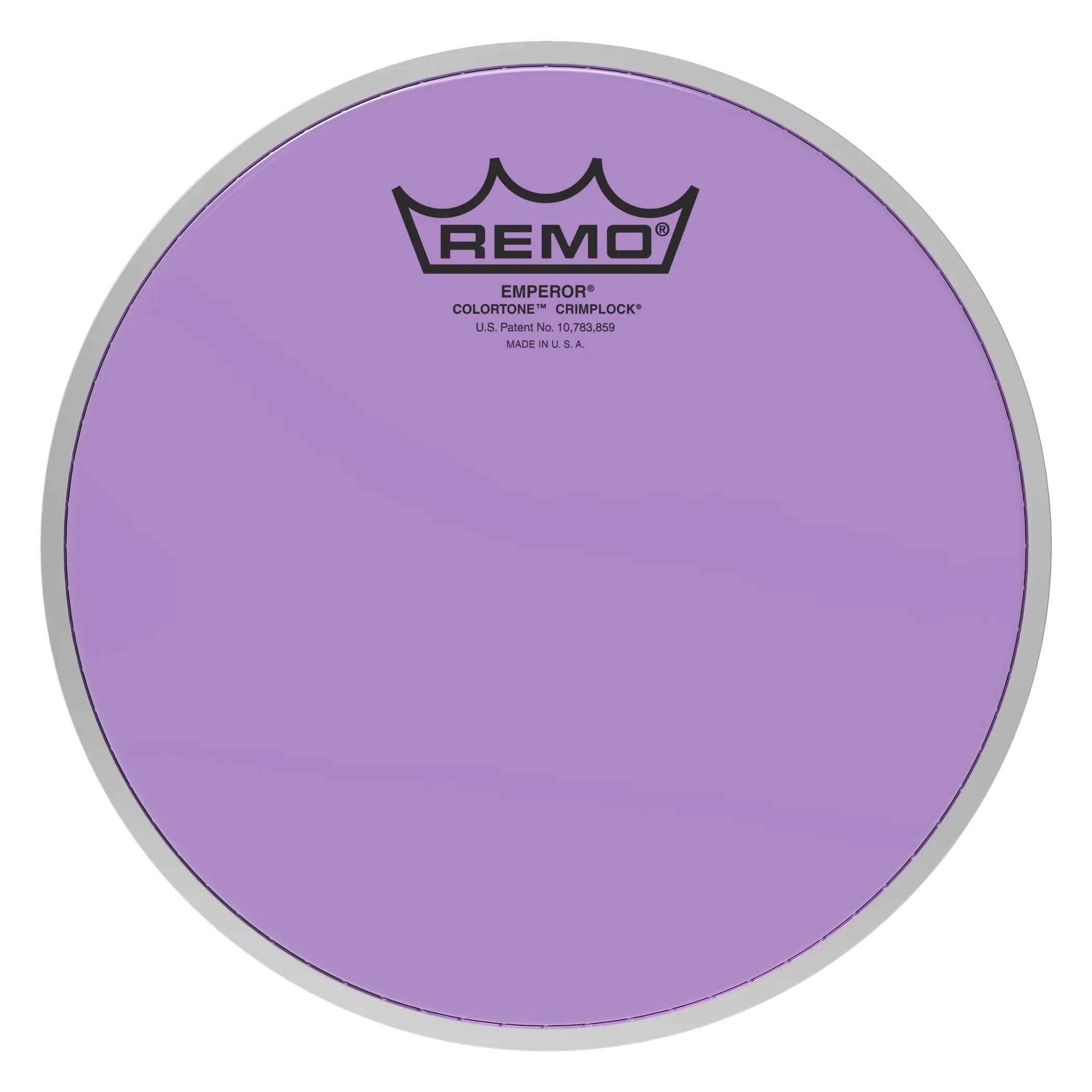 Remo Emperor Colortone Purple Crimplock Marching Tenor Drumhead - 8"