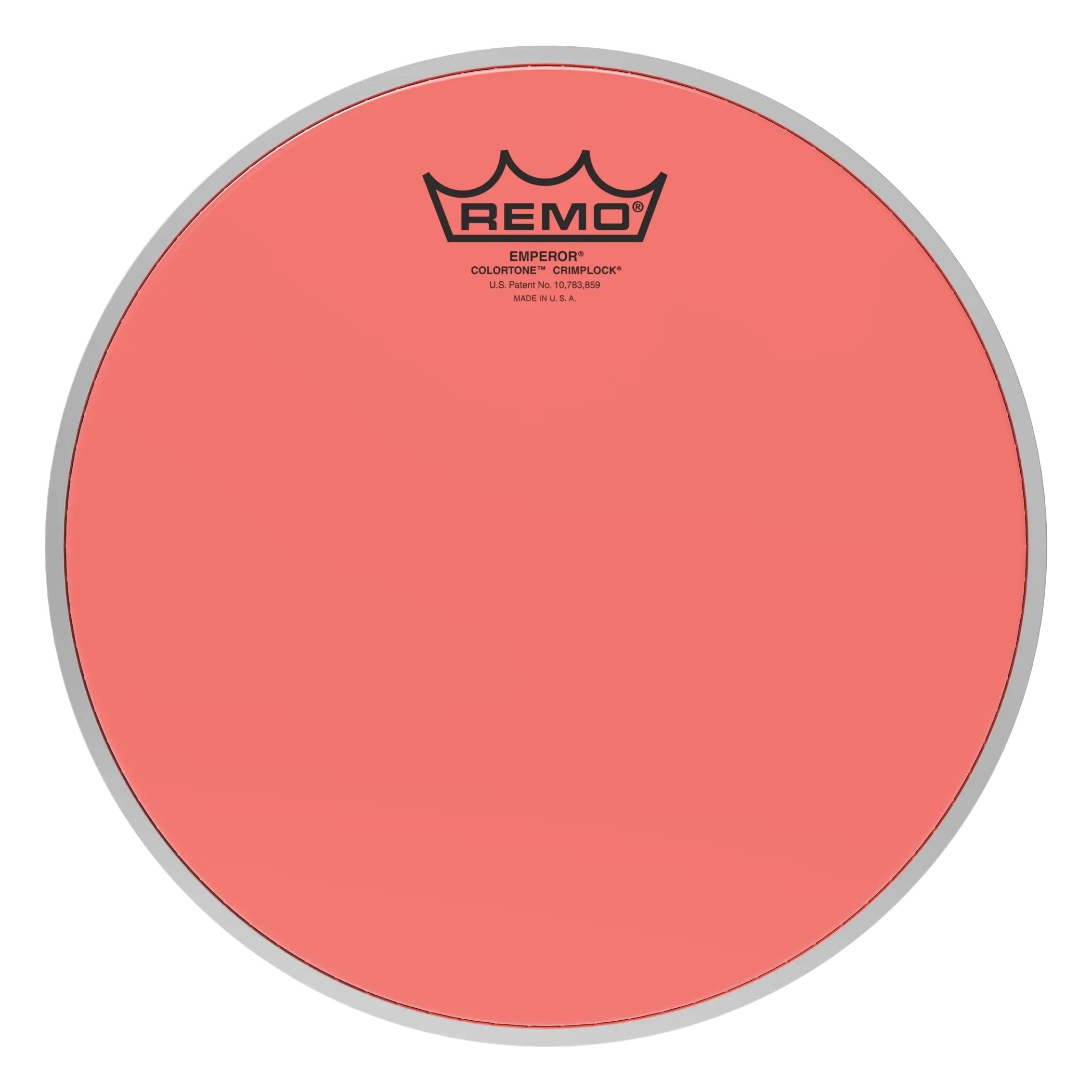 Remo Emperor Colortone Red Crimplock Marching Tenor Drumhead - 10"