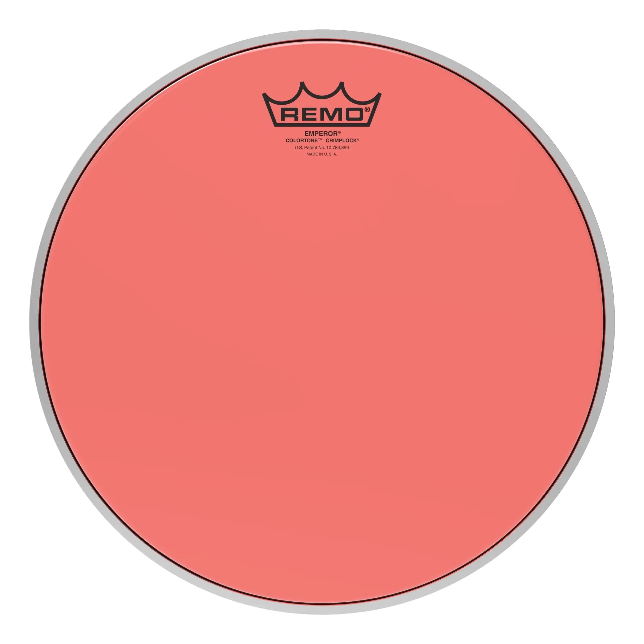 Remo Emperor Colortone Red Crimplock Marching Tenor Drumhead - 12"