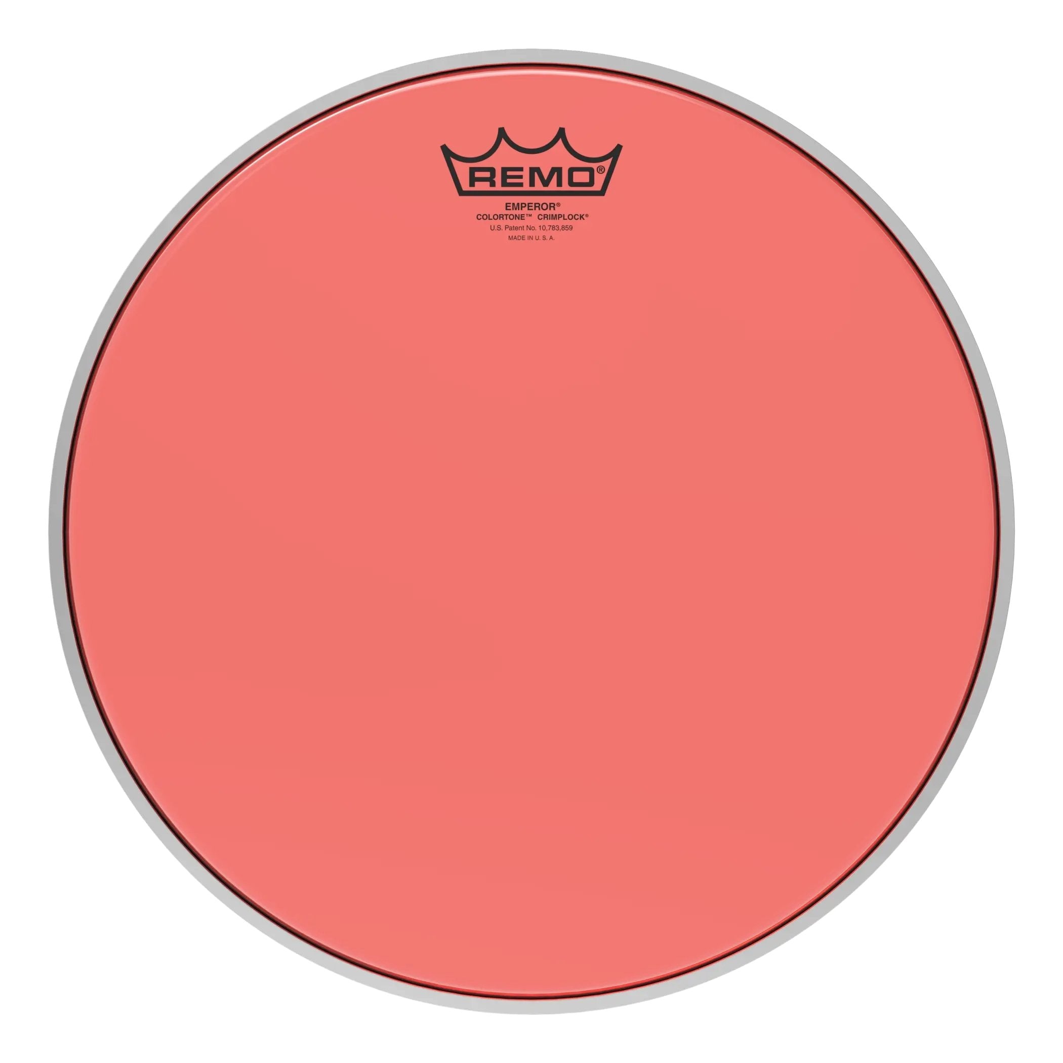 Remo Emperor Colortone Red Crimplock Marching Tenor Drumhead - 13"
