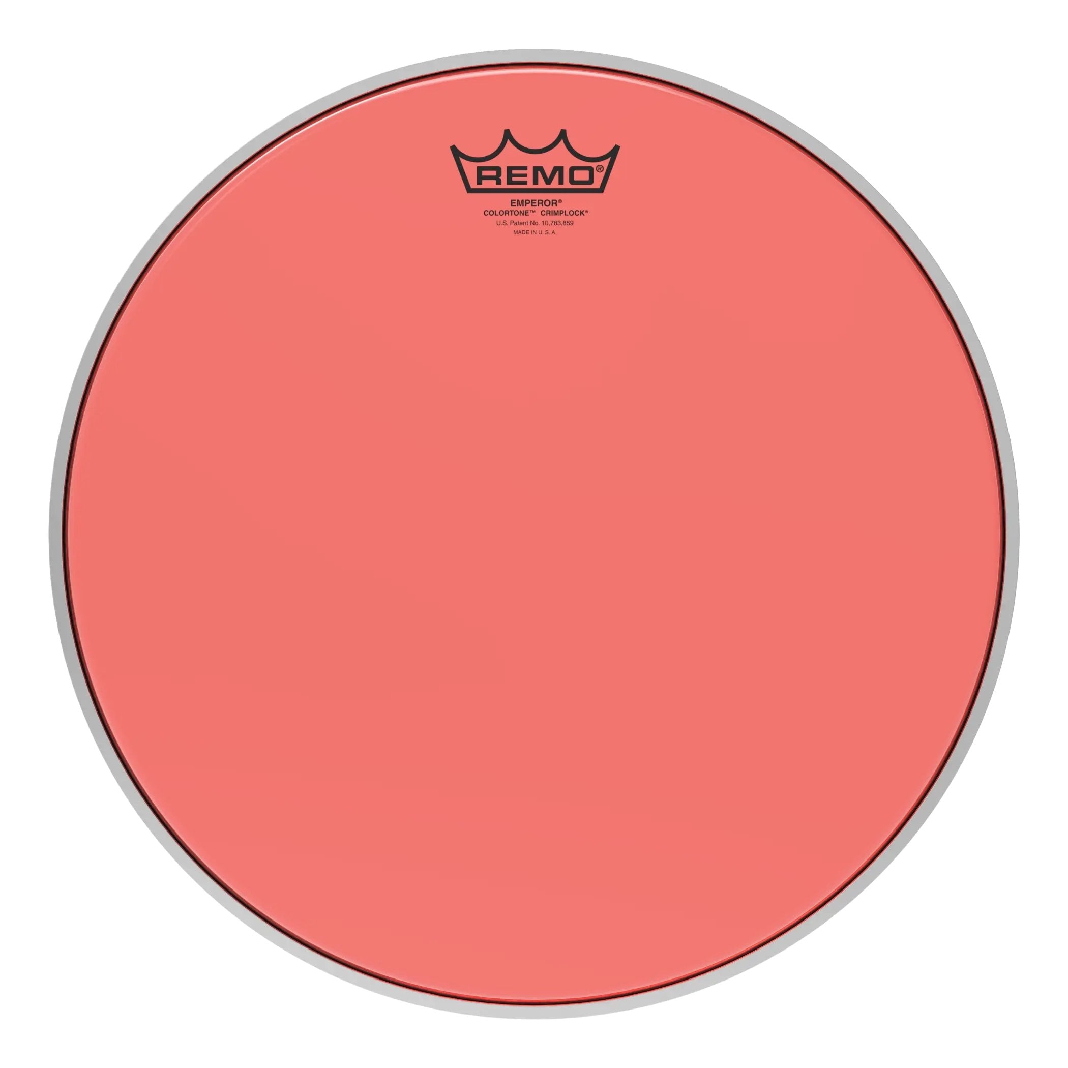 Remo Emperor Colortone Red Crimplock Marching Tenor Drumhead - 14"