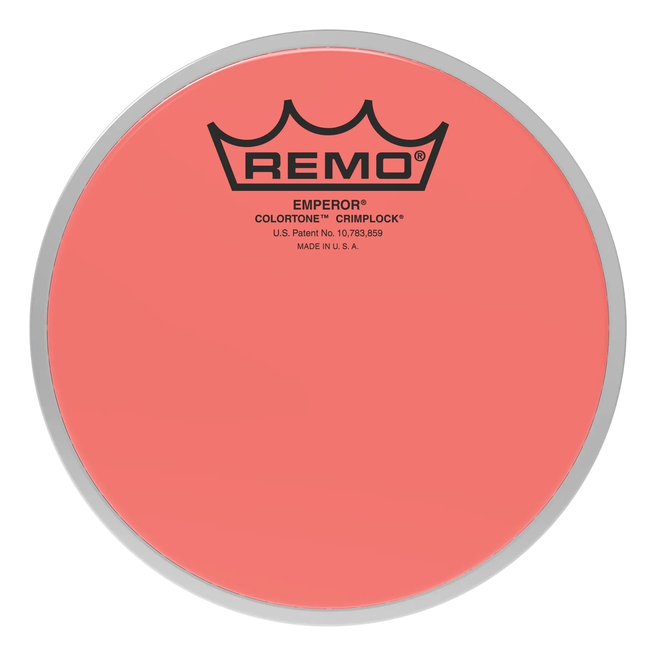 Remo Emperor Colortone Red Crimplock Marching Tenor Drumhead - 6"