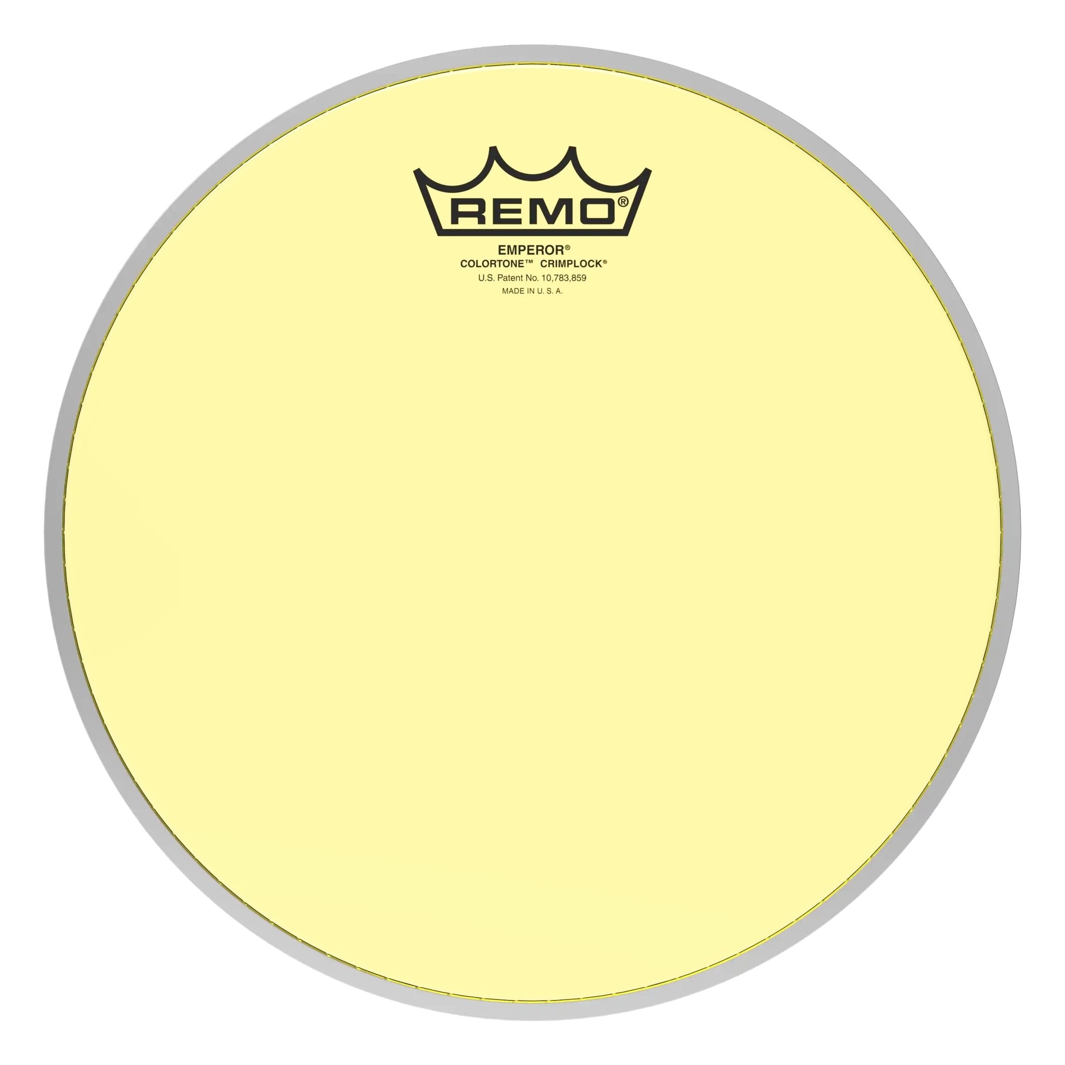 Remo Emperor Colortone Yellow Crimplock Marching Tenor Drumhead - 10"