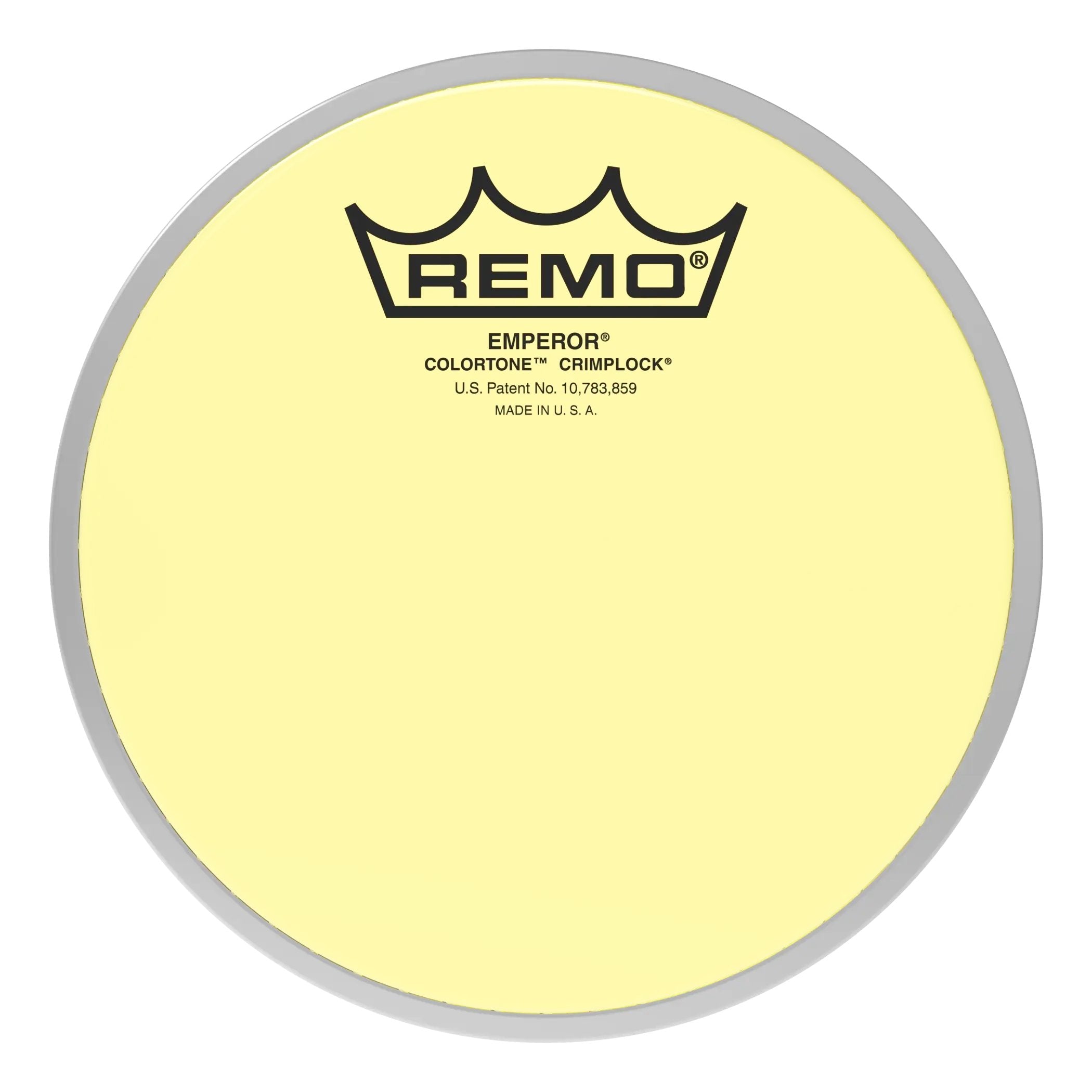 Remo Emperor Colortone Yellow Crimplock Marching Tenor Drumhead - 6"
