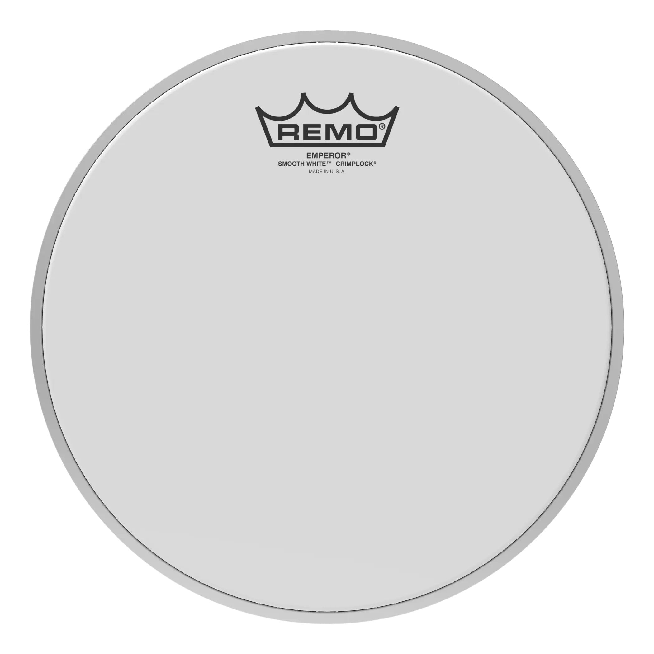 Remo Emperor Smooth White Crimplock Marching Tenor Drumhead - 10"