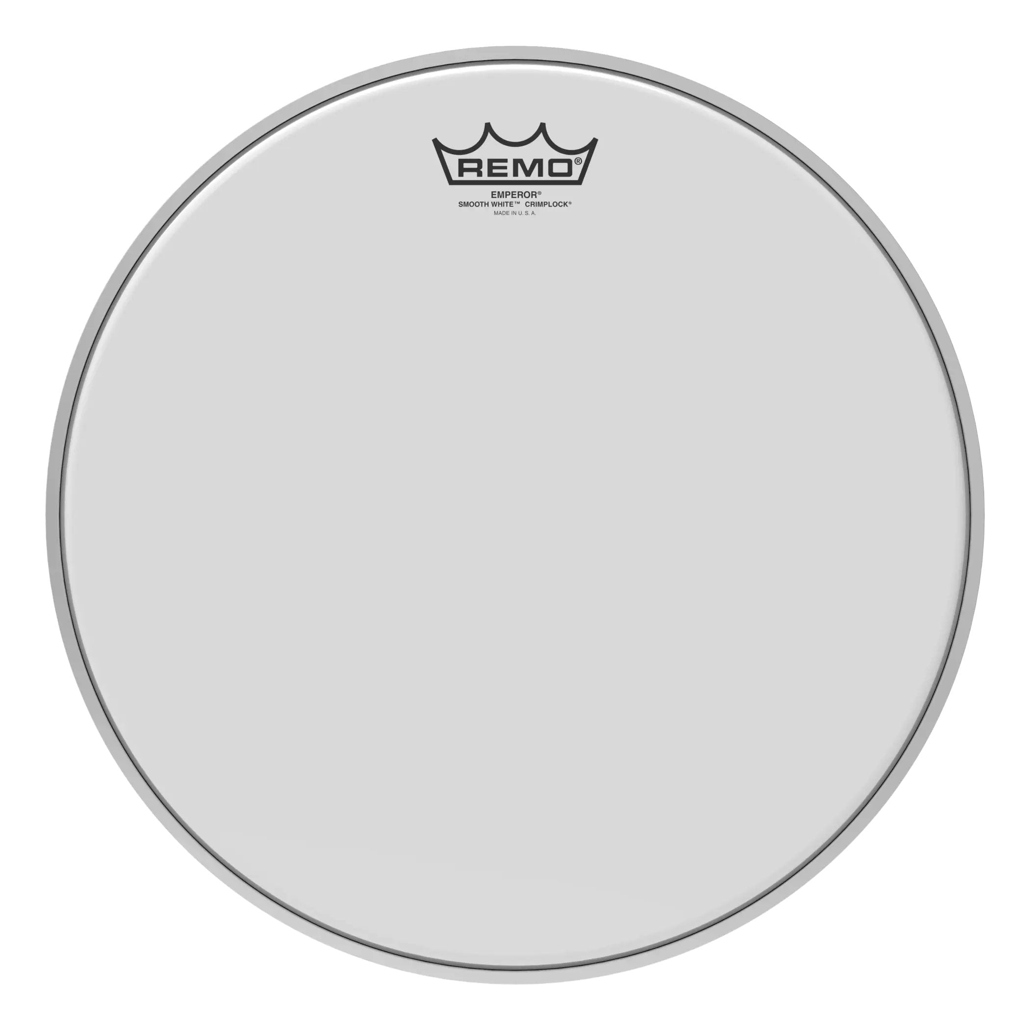 Remo Emperor Smooth White Crimplock Marching Tenor Drumhead - 14"