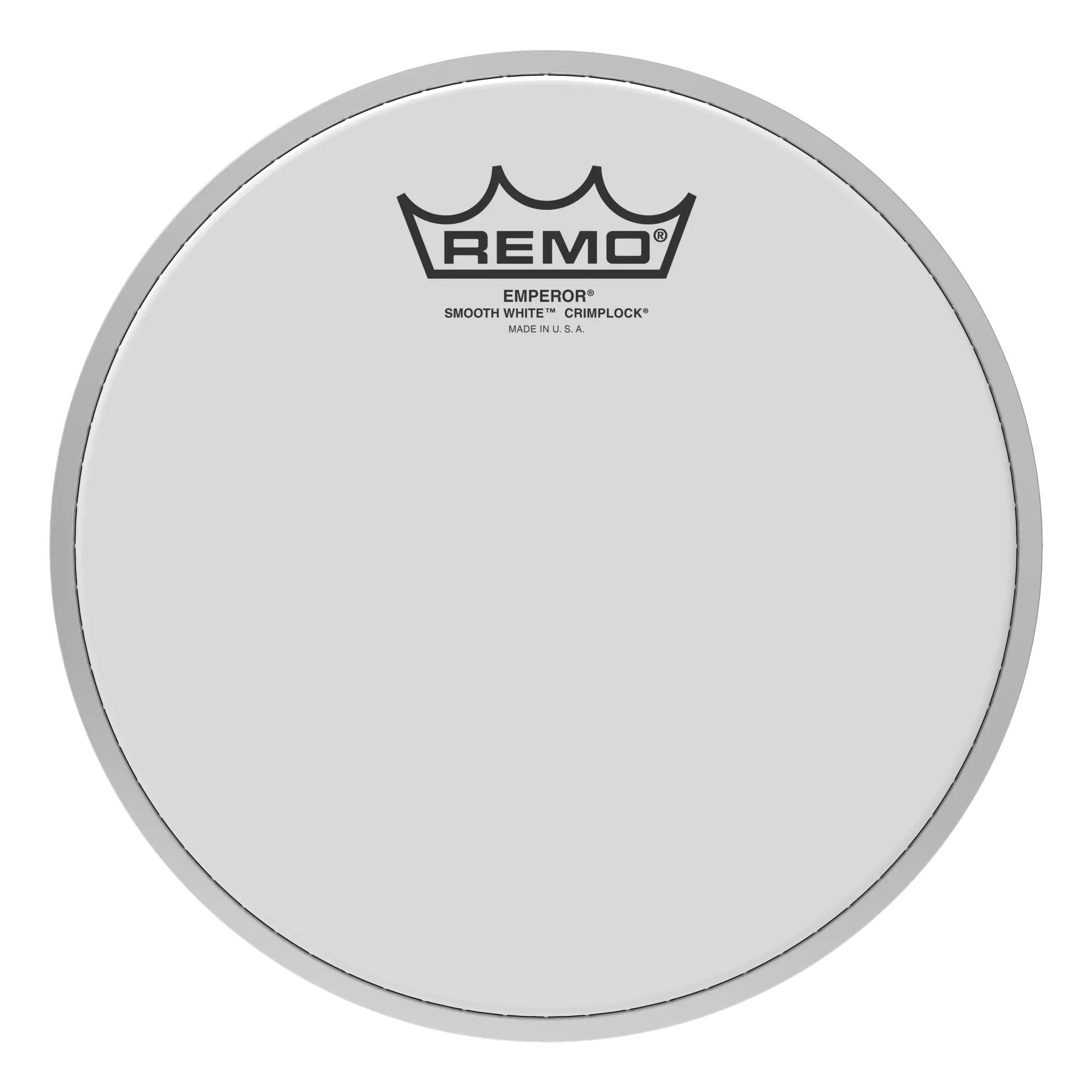 Remo Emperor Smooth White Crimplock Marching Tenor Drumhead - 8"