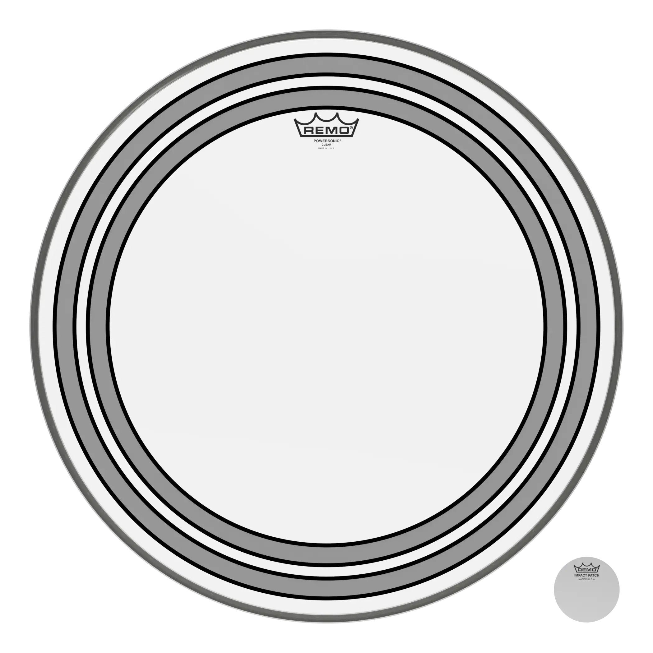 Remo Powersonic Clear Bass Drumhead - 22"