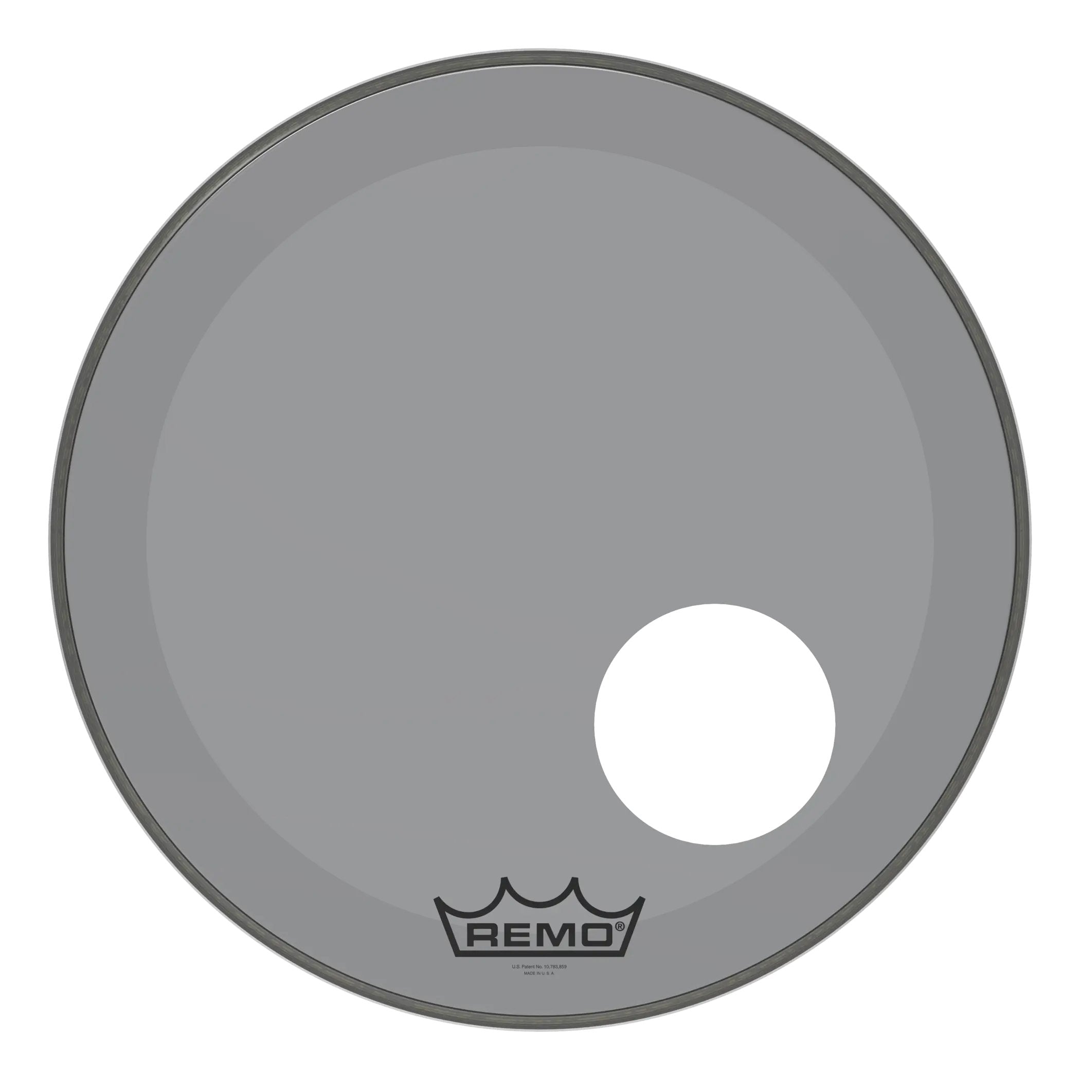 Remo Powerstroke P3 Colortone Smoke Bass Drumhead - Offset Hole - 20"
