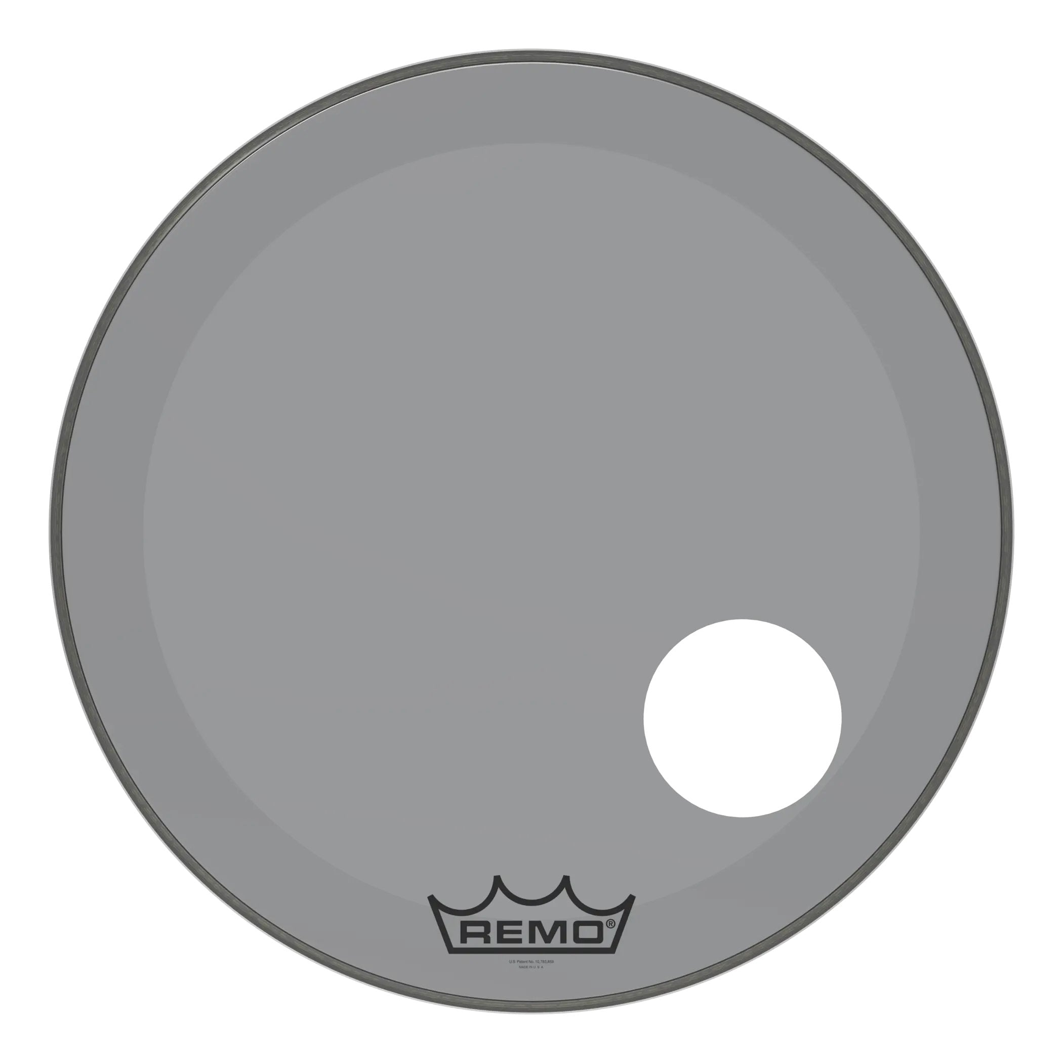 Remo Powerstroke P3 Colortone Smoke Bass Drumhead - Offset Hole - 24"