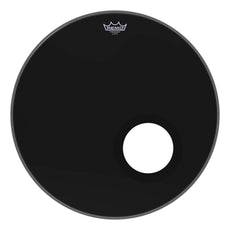 remo-powerstroke-p3-ebony-bass-drumhead-off-set-hole-22-front