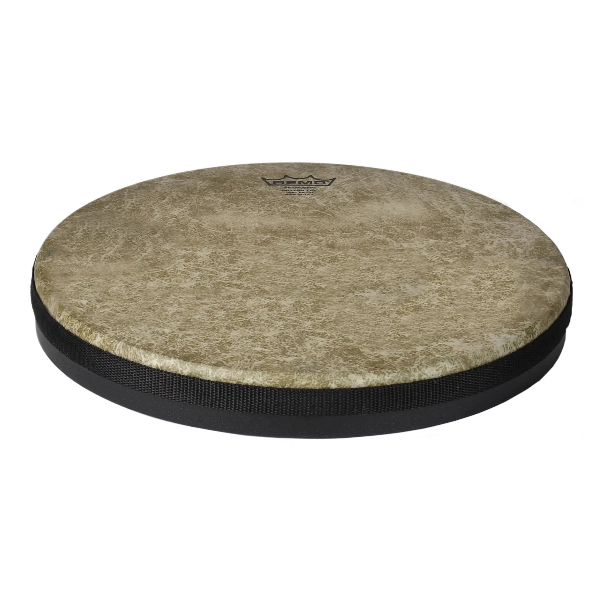Remo Rhythm Lid Skyndeep Drumhead - Beige Fiberskyn Graphic - 13" x 2" - Bright