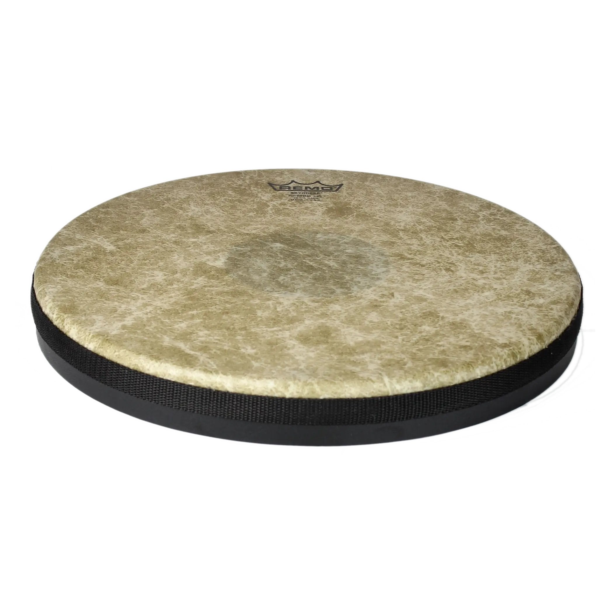 Remo Rhythm Lid Skyndeep Drumhead - Beige Fiberskyn Graphic - 13" x 2" - Dark