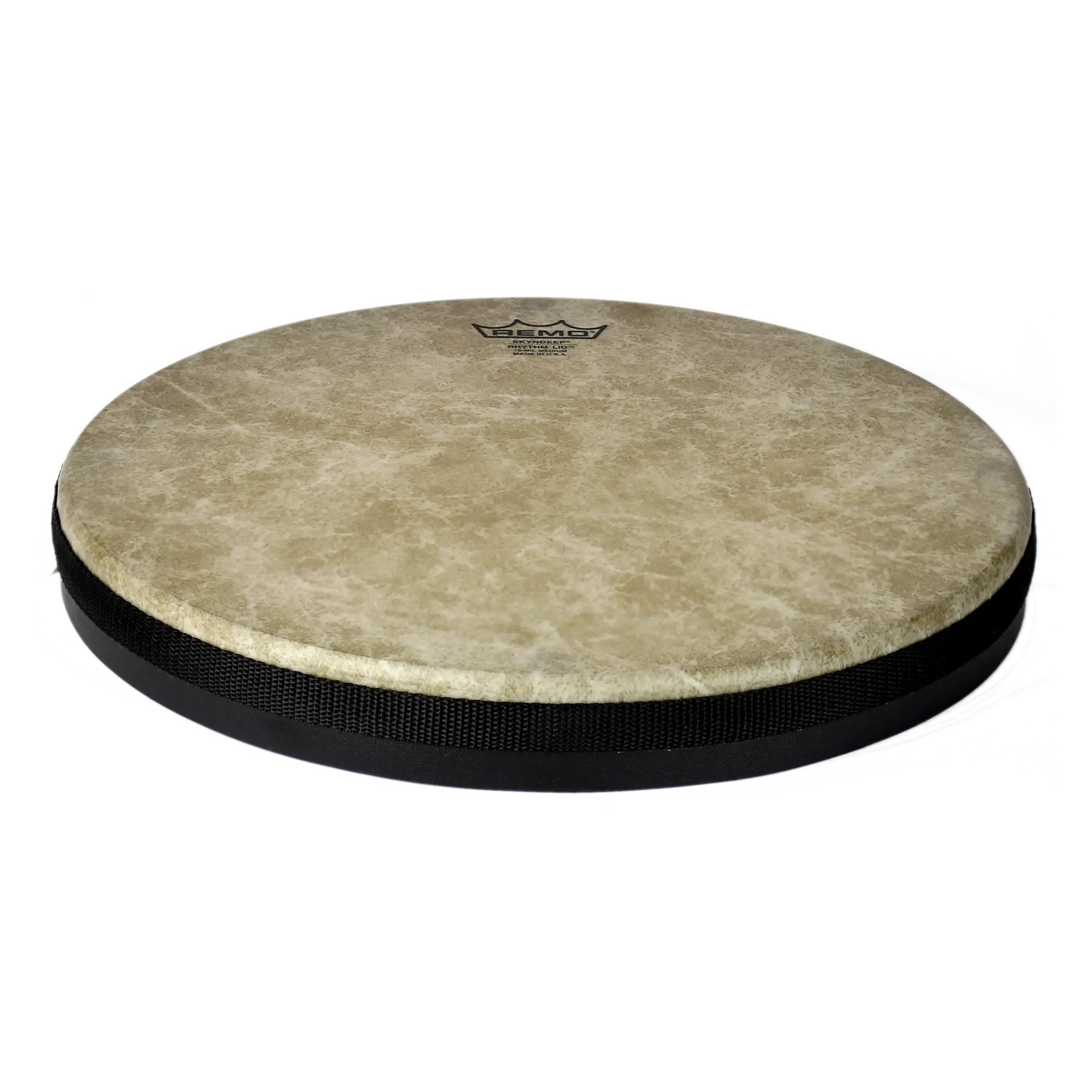 Remo Rhythm Lid Skyndeep Drumhead - Beige Fiberskyn Graphic - 13" x 2" - Medium