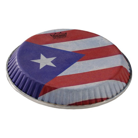 11 3/4" Remo Symmetry Skyndeep D4 Puerto Rico Flag Graphic Conga Head