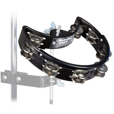Rhythm Tech DST Drum Set Tambourine - Black w/ Brass Jingles