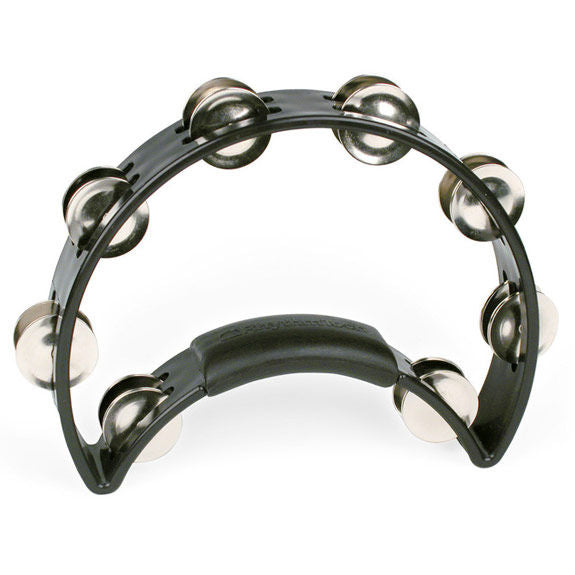 Rhythm Tech RT1010 Tambourine - Black with Nickle Jingles