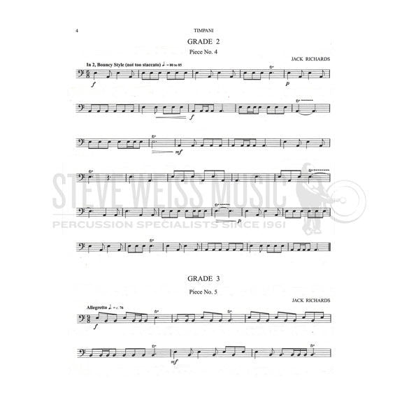 Richards-Guildhall Pieces for Timpani gr 1-5