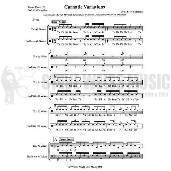 Robinson-Carnatic Variations (SP)-Frame drs. w/solkattu