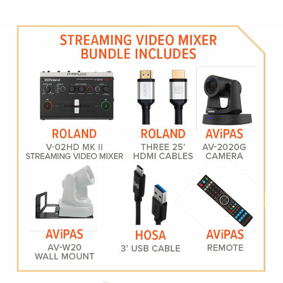 Roland V-02HD Video Streaming Bundle