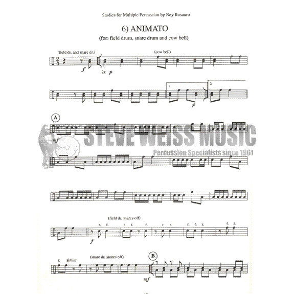 Rosauro-Ten Beginning Studies for Multiple Percussion