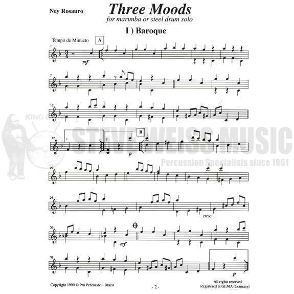 Rosauro-Three Moods-M or Pan