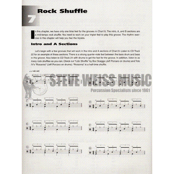 Roscetti-Rock Drumming Workbook (book/CD)
