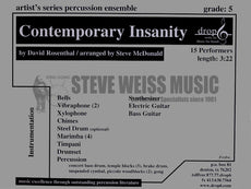 Rosenthal-Contemporary Insanity arr. McDonald (SP)-B/2V/C /opt. Steel dr./X/4M/DS/P/Synth./GT/BG