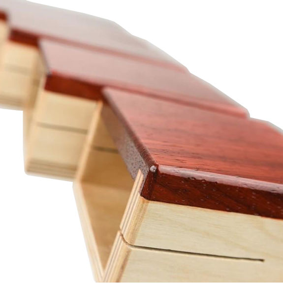 Rustic Percussion Set of 5 Padouk Temple Blocks